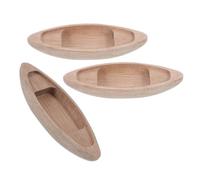 KONTONTY 3 Pezzi Riproduzione Canoa in Legno Non Finito, Mini Barca Decorativa per Casa e Ufficio, Accessorio da Tavolo Stile Marino per Micro Paesaggi e Decorazioni Nautiche