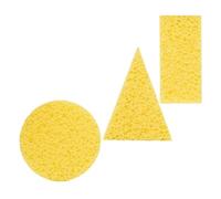 KONTONTY 3 Pezzi Spugna per Ceramica Gialla, Tre Forme, Tre Misure per | Alta Assorbenza, Ergonomica e Leggera, Protegge le Superfici, per Studio e Fai da Te Domestico