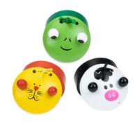 KONTONTY 3 Strumenti Musicali Legno per Castagnette Colorate per Educazione Musicale Giocattoli Educativi per Sviluppo Sensoriale e Ritmo per Interazione Genitori