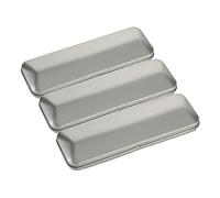 KONTONTY 3pezzi Astuccio Portapenne in Latta Resistente All Usura Da Organizer Compatto Portatile Per Scuola Ufficio e Casa Custodia Rigida Rettangolare