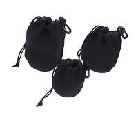 KONTONTY 3pezzi Custodia Per Obiettivi Neoprene Per Fotocamera Reflex Protezione Polvere e Urti Adatta Per e Olympus Include Piccolo Medio e