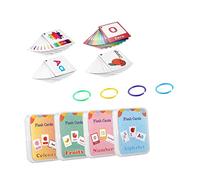 KONTONTY 4 Carte Flash per Schede Educative Colorate con Immagini Reali per Apprendimento Inglese per Giocattoli Compleanno e Sviluppo delle Competenze Linguistiche