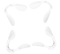 KONTONTY 4 Pezzi 4 Naselli per Occhiali in Silicone Morbido a Forma di U, Cuscinetti Nasali Antiscivolo Fissaggio Sicuro e Supporto Ponte per Montature, per Uso Prolungato e Comfort del