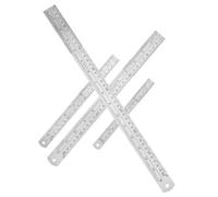 KONTONTY 4 Pezzi Righello In Acciaio Inossidabile Ispessito Righello In Metallo In Acciaio Inossidabile Strumento Professionale Per Disegno Forniture Per Ufficio Strumento
