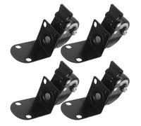 KONTONTY 4 Pezzi Ruota Universale Silenziosa e Resistente Rotelle Industriali Ruote a Terra Con Freni Piroettanti Con Freno Black