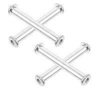 KONTONTY 4 Pezzi Viti di Fissaggio pezzi di ricambio Ombrellone Parti di Ricambio Ombrellone Vite di Ricambio Ombrellone Adattatore per Palo Ombrellone pali a vite dado Barile Acciaio Silver