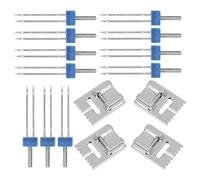 KONTONTY 4 Set Aghi Doppi in Acciaio Inox e Piedini per Macchina da Cucire Doppia Ago con Piedino Orlatore e Piedino Tack Accessori Professionali per Cucito Preciso e Versatile