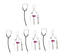KONTONTY 4 Set Mini Tuta Da Dottore Mini Giocattolo Per Letto Da Dottore in Miniatura Ufficio Oggetti Di Scena Giocattolo Degli Accessori Del Medico Mini Accessorio Per La Casa Lega