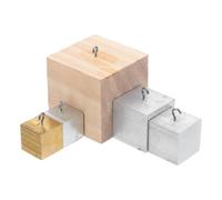 KONTONTY 5 pezzi Set di 5 Blocchi di Densità in Rame Ferro Alluminio e Legno con Gancio per Esperimenti Scientifici di Fisica Strumenti di Precisione per Calcolo di Gravità e Massa