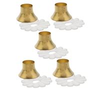 KONTONTY 5 Set Copripunta Ombrello Metallo Guarnizione Trasparente Accessori per Riparazione Ombrelli e Protezione da Perdite