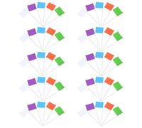 KONTONTY 50 Pezzi Bandierine Segna Irrigatori Giardino Resistente Intemperie Paletti Orto Colorati Alta Visibilità per Marcatura Confini e Rilevamento Proprietà Outdoor