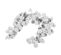 KONTONTY 50 Pezzi Fibbia Del Cappello a Farfalla Bloccaggio Dei Perni in Gomma Supporto Per Spillo Cappuccio Terminale Della Spilla Dorsi Per Spilli Spille Da Bavero Perno Vuoto Bianca Pvc