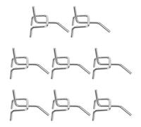 KONTONTY 50 Pezzi Ganci per Pannello Forato in Ferro Argento, 5cm, Set da 3 | Casa e Università, Salvaspazio senza Fori Né Attrezzi, per Chiavi, Asciugamani e Abiti