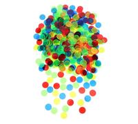 KONTONTY 500 Pezzi Gettoni da Gioco in Plastica ABS 15mm | Segna Numeri Tombola, Uso in Aula per Conteggio, Ordinamento, Schemi e Gruppi di Probabilità Colore Casuale