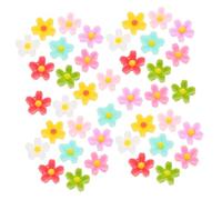 KONTONTY 50pezzi Ciondoli in Resina Forma di Fiore di Petali Piccoli Accessori per Manicure e Creazione di Gioielli Retro Piatto e Bottone Margherita per Progetti Colore Casuale