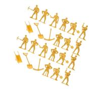 KONTONTY 63 Pezzi Miniature Engineer Figures For Realistic Construction Worker Toys With Safe Plastic Smooth Edges Enhances Teamwork Social Skills Imaginative Play At Home And School