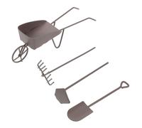 KONTONTY 8 Miniature Garden Decoration Accessories Small Wheelbarrows Shovel Rake Hoe For Succulent Plants And Bonsai Portable Dollhouse Gardening Tools For And Fairy Gardens