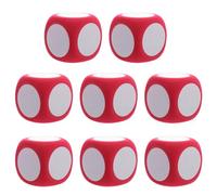 KONTONTY 8 Pezzi Dadi Gioco Grandi in Schiuma Cancellabili Dadi Vuoti per Apprendimento e Insegnamento Matematico Blocchi Scrivibili e Riutilizzabili per Rosso