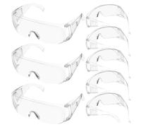 KONTONTY 8 Pezzi Occhiali di Sicurezza Trasparenti Leggeri per Lavori di Costruzione e Laboratorio Protezione Impatto Comfort Ergonomico Unisex