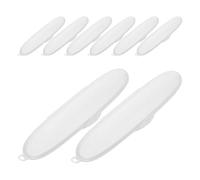 KONTONTY 8 Pezzi Porta Cucchiaio in Silicone PP Coperchio Trasparente | Compatto e Facile da Pulire, per Viaggio e Pappa fuori Casa, Adatto a Posate e Borsa