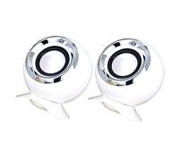KONTONTY Altoparlanti USB per Computer Mini Bianco, Corpo Compatto in Plastica Suono Nitido, 3.5w, Frequenza 80hz-20khz per Uso Domestico e Ufficio