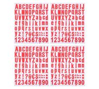 KONTONTY Autoadesivi Adesivi Alfanumerici Resistenti in Pvc Rosso 4 Pezzi Adesivi Numerici per Numeri Caselle Postali per Decorazione e Progetti Creativi