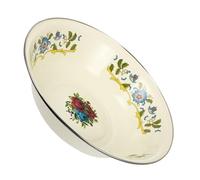 KONTONTY Bacinella Smaltata Retrò Bianca per Impasto, Lavaggio e Servizio | Design Vintage Semplice, Fondo Antiscivolo, Superficie Liscia, per Cuochi Domestici e Sala Tavola