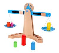KONTONTY Bilancia Legno per Educativo per Asilo Didattico per Imparare e Calcoli Semplici Materiale Sicuro e Resistente Stimola Creatività e Apprendimento Precoce