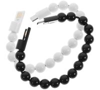 KONTONTY Bracciale Cavo Di Ricarica Usb Type-c 2 in 1 Magnete, Cavo Dati Sincronizzazione Per Smartphone Type-c, Set Da 2 Pezzi Nero e Bianco, Accessorio Da Indossare e Ricaricare