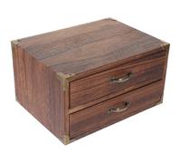KONTONTY Cassettiera Legno Vintage 3 Cassetti, Mobiletto Portaoggetti Design Versatile per Stanze e Dorm Rooms, Contenitore per Organizzazione da Scrivania