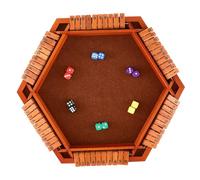KONTONTY Chiudi La Scatola Gioco Da Tavolo in Legno A 6 Lati Gioco Da Tavolo Dadi in Legno Matematico Per Famiglia E Scuola