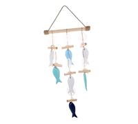 KONTONTY Ciondolo A Campana Stile Mediterraneo Decorazione Da Parete A Forma Di Pesce E Conchiglia Piccolo Ornamento Sospeso Per Soggiorno