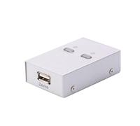 KONTONTY Condivisore in Plastica e Metallo per Stampante e Scanner Multifunzione USB 2.0 Senza Cavi Switcher Automatico per Ambiente Ufficio e Casa