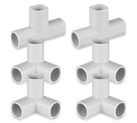 KONTONTY Connettori a T in Pe 6 Pezzi per Recinzione Giochi Bimbi, Facile Installazione e Ampliamento Area Protetta, Adatti per Uso Indoor e Vari Ambienti Domestici