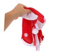 KONTONTY Costume Natale Rosso con Cappello Natale Cappuccio Morbida e per Feste Invernali e Spettacoli Scuola
