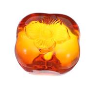 KONTONTY Cristallo Persimmon Peso Carta da Tavolo Portatile Fermacarte Pesante in Vetro per Tessuti Calligrafia e Progetti di Cucito Miniatura Decorativa per Amanti dei Libri e Artisti