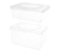 KONTONTY Distributore di Salviettine Umidificate in Plastica Pp 2 Pezzi Capacità 1100ml e 1850ml Porta Fazzoletti Ricaricabile Versatile per Auto e Ufficio