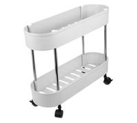 KONTONTY e Bagno Ripiani Plastica con Ruote Girevoli Organizer Mobiletto Resistente e Facile da Spostare per Pulizie e Stoccaggio