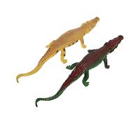KONTONTY Giocattolo Simulazione Coccodrillo Urlante 40cm Set Da 2 Giocattolo Realistico Per Ragazzo in Materiale Morbido e Resistente Per Giochi D'imitazione e Bagni