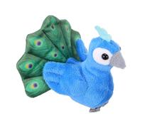 KONTONTY Marionetta Da Dito A Forma Di Pavone Mini Marionette Animale Peluche Giocattolo Raccontare Storie Oggetti Scena Apprendimento Intrattenimento