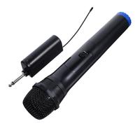 KONTONTY Microfono Portatile Nero per Canto All'aperto Wireless e Danza | Corpo in Plastica, Risposta 100hz-20khz, Segnale Stabile, Ricezione a Lunga Distanza, Snr ≥70db