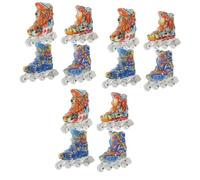 KONTONTY Mini Scarpe da Fingerboard 2 Paia Esemplare di Skate per Dita Colorato Giocattolo Compatto per Finger Skating e Gioco da Tavolo Regalo Educativo per Feste e Compleanni