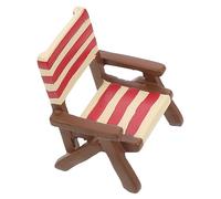 KONTONTY Miniature Beach Chair Ornament Resin Tiny Furniture For Micro Landscapes For Mini Gardens Party And Restaurant Decor