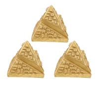 KONTONTY Modello di Piramide in Resina Oro 3 Pezzi per Decorazione Casa e Relax, Accessori Creativi per Tavolo di Sabbia Psicologico, per Ambienti Domestici e Festività