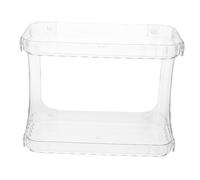 KONTONTY Organizzatore Bagno Struttura Doppio Portaoggetti Mensola per Lavabo Contenitore Trucco Cosmetici Appoggio Comodino Cucina Spazio Stoccaggio
