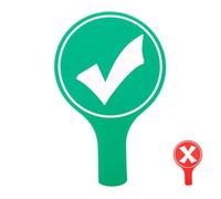 KONTONTY Palette Riutilizzabili Per Voto E Scheda Di Valutazione Portatile Lavagna Bifacciale in Materiale Kt Per Aula Scolastica E Eventi