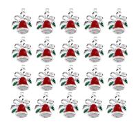 KONTONTY Pendente Natalizio a Campanella Fiocco, Ornamento Creativo | Facile da Appendere, per Decorazioni Domestiche e Artigianato, per Orecchini e Bracciali, Atmosfera Felice
