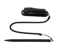 KONTONTY Penna Stilo Resistiva per Tablet e Pos con Punta di Precisione, Corpo in Alluminio Nero, Cordino a Molla Antismarrimento e Supporto per Scrivania