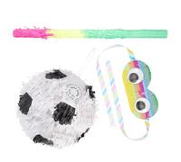 KONTONTY Pignatta A Forma Di Pallone Da Calcio Per Compleanno Ragazzo Ragazza Kit Compleanno Con Bastoni Per Pignatta Sportive Per Feste