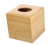 KONTONTY Porta Fazzoletti Stile Semplice e Moderno Marrone Quadrato in Materiale Sintetico Riutilizzabile e Facile da Pulire, per Bagno o Tavolino